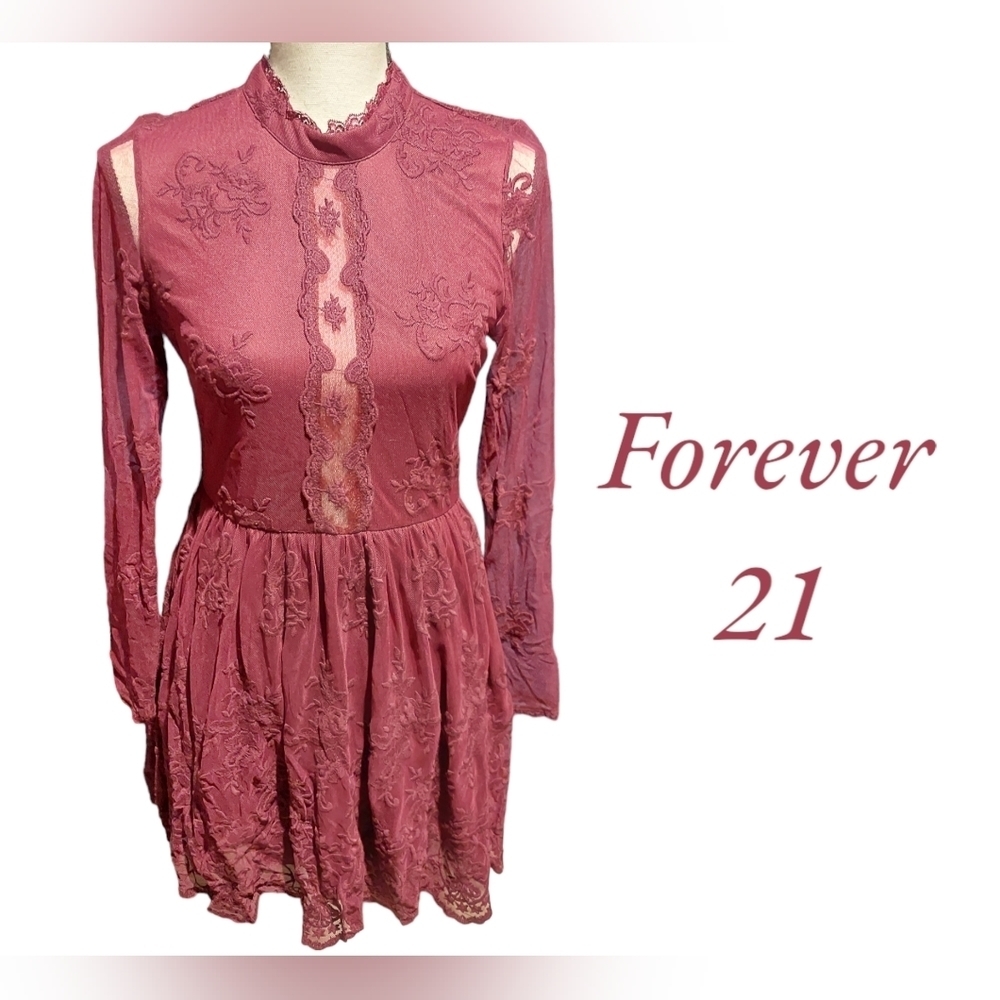 Forever 21 dress Burgundy womens size medium